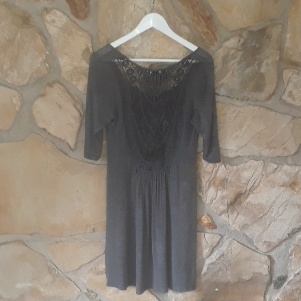 Knit Charcoal Jersey Dress